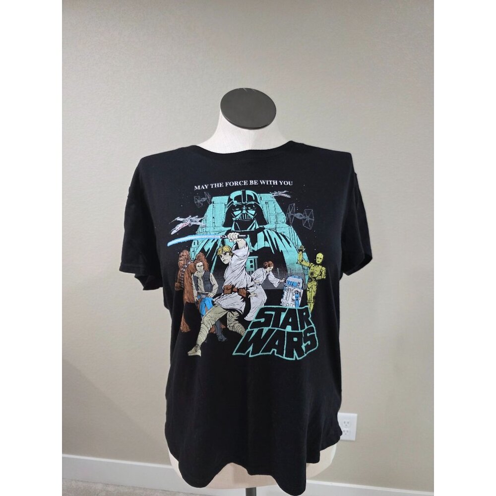 Torrid Star Wars Graphic Tee May The Force Be With You Darth Vader & Crew Black
